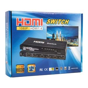 FULLY G-538H 3 GİRİŞ 1 ÇIKIŞ HDMI SWITCHER TOPLAYICI METAL KASA ADAPTÖRLÜ