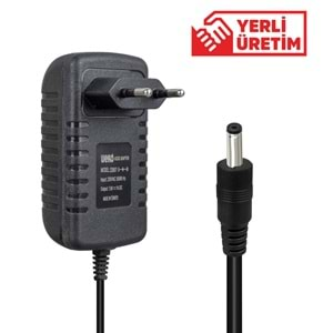 WEKO 7.8 VOLT - 1 AMPER 4.0*1.7 UÇLU KIRMIZI YEŞİL LEDLİ YERLİ ÜRETİM PRİZ TİPİ ŞARJ ADAPTÖRÜ