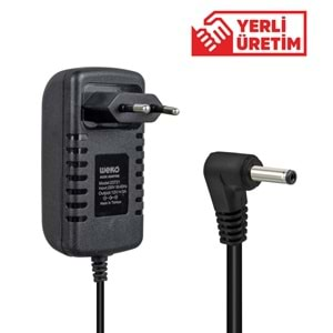 WEKO 12 VOLT - 3 AMPER 3.5*1.35 UÇLU VERA YAZAR KASA POS YERLİ ÜRETİM PRİZ TİPİ PLASTİK KASA ADAPTÖR