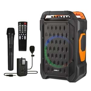 SHILE SL-10 1 EL + 1 YAKA MİKROFONLU KUMANDALI USB+SD+BT KUMANDALI 120 WATT TAŞINABİLİR SEYYAR ANFİ HOPARLÖR