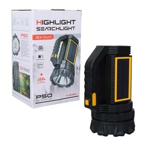 POWERMASTER W5190 SOLAR ŞARJLI EL FENERİ UZUN MESAFE IŞILDAK