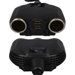 OLESSON 1630 12-24V ÇİFT USB GİRİŞLİ 120W 80CM KABLOLU 2'Lİ ARAÇ ÇAKMAK ÇOKLAYICI