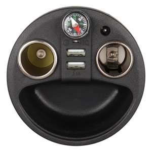 OLESSON 1640 12-24V ÇİFT USB GİRİŞLİ 120W 80CM KABLOLU DİJİTAL VOLTAJ EKRANLI 2'Lİ ARAÇ ÇAKMAK ÇOKLAYICI