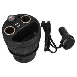 OLESSON 1640 12-24V ÇİFT USB GİRİŞLİ 120W 80CM KABLOLU DİJİTAL VOLTAJ EKRANLI 2'Lİ ARAÇ ÇAKMAK ÇOKLAYICI