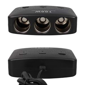 OLESSON 1636 12-24V ÇİFT USB GİRİŞLİ 100W 70 CM KABLOLU 3'LÜ ARAÇ ÇAKMAK ÇOKLAYICI