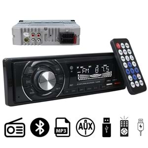CARSTAR CS-950 7 RENKLİ ÇİFT USB/SD/FM/AUX/BLUETOOTH KUMANDALI OTO TEYP 4X60 WATT