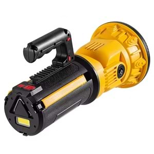 POWERMASTER MX-W5164-3 KIRMIZI MAVİ ÇAKARLI COB LEDLİ ŞARJLI KAMP EL FENERİ IŞILDAK