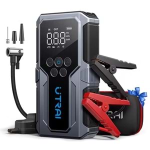 UTRAI JS-9 12-24V AKÜ ŞARJ POWERBANK LASTİK HAVA KOMPRESÖRÜ ŞİŞİRİCİ TAŞINABİLİR DİJİTAL KABLOSUZ EL FENERİ