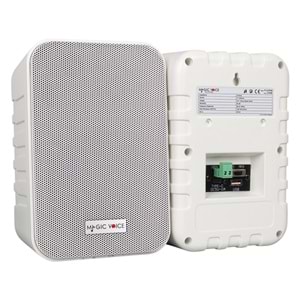 MAGICVOICE F-LHY4A 10 CM 4'' 10 W (MAX:150W) BEYAZ ÇİFTLİ USB'Lİ TRAFOLU SÜTUN HOPARLÖR (2'Lİ TAKIM)