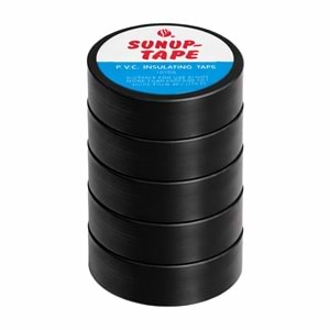 SUNUP SN-27918 SİYAH 0.13X18 MM İZOLE PVC ELEKTRİK BANT (5'Lİ PAKET)