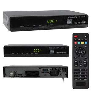 BOTECH BS-5000 1080P FULL HD HDMI + SCART + USB GİRİŞLİ METAL KASALI UYDU ALICI
