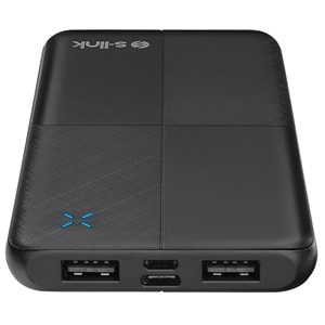 S-LINK IP-G12N 10000MAH MİCRO+USB+ TYPE-C GİRİŞ+ÇIKIŞ SİYAH TAŞINABİLİR PİL ŞARJ CİHAZI POWERBANK