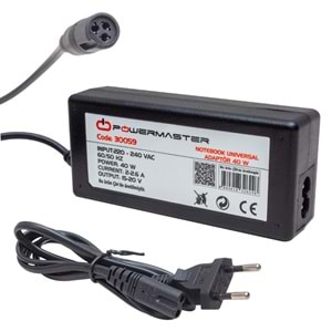 POWERMASTER PM-30059 15 VOLT - 20 VOLT ARASI 40 WATT UNIVERSAL NOTEBOOK ADAPTÖR