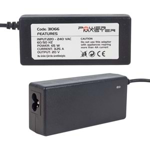 POWERMASTER PM-31066 20 VOLT - 3.25 AMPER 7.9*5.5 UÇLU LENOVO IBM NOTEBOOK ADAPTÖR