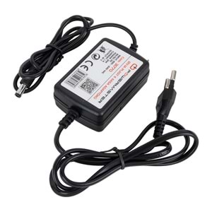 POWERMASTER PM-31770 12 VOLT - 1 AMPER - 12 WATT 5.5*2.5 UÇLU İKİ UCU KABLOLU MASAÜSTÜ ADAPTÖR
