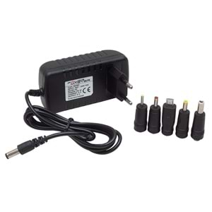 POWERMASTER PM-33780 5 VOLT - 3 AMPER - 15 WATT 5 UÇLU UNIVERSAL ÇOK AMAÇLI ADAPTÖR