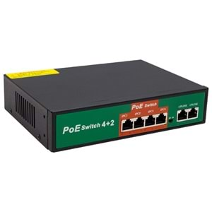 POWERMASTER 72W 10/100 MBPS 4+2 PORT POE ETHERNET SWITCH