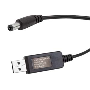 POWERMASTER PM-6053 USB TO DC 5.5*2.5MM UÇLU 12 VOLT 1 AMPER 5 VOLT U-12 VOLT A ÇEVİRİCİ ADAPTÖR