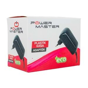 POWERMASTER PM-620 18 VOLT - 1 AMPER 3.5*1.35 UÇLU PLASTİK KASA PRİZ TİPİ ADAPTÖR