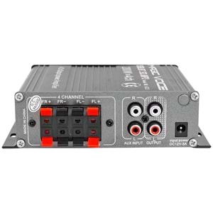 MAGICVOICE MV-6222 ASANSÖR - MOTOSİKLET MİNİ-12V-ANFİ 200W 4 KANAL UK/ USB/SD(PAZARCI ANFİ)