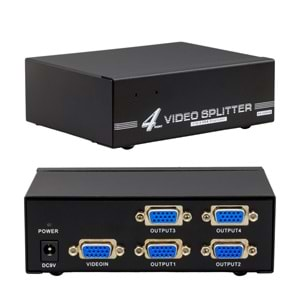 POWERMASTER PM-6228 4 PORT 250 MHZ MONİTÖR ÇOKLAYICI VGA SPLITTER DAĞITICI