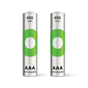 GP RECYKO 650 MAH R03 AAA ŞARJLI 2Lİ İNCE KALEM PİL GP65AAAHCE-2EB2 (GPRHCH63E000)