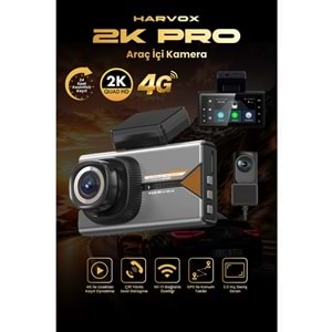Harvox 2KPRO Araç Içi Kamera 2k Hd Görüntü Wifi Gps Özellikli Sim Kart Destekli Gece Görüşlü G-Sensör Araç Kamerası