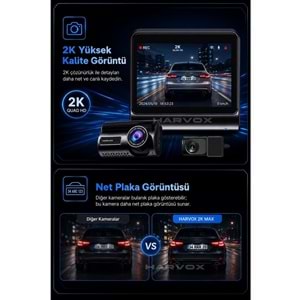 HARVOX 2kMAX Hd Görüntü Wifi Gps Özellikli Sim Kart Destekli Araç Kamerası