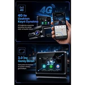 HARVOX 2kMAX Hd Görüntü Wifi Gps Özellikli Sim Kart Destekli Araç Kamerası