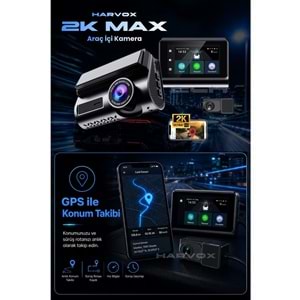 HARVOX 2kMAX Hd Görüntü Wifi Gps Özellikli Sim Kart Destekli Araç Kamerası