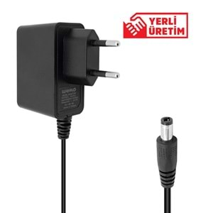 WEKO 5 VOLT - 2 AMPER - 10 WATT 5.5*2.5 UÇLU YERLİ ÜRETİM PLASTİK KASA PRİZ TİPİ ADAPTÖR