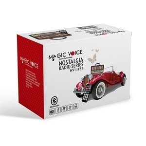 MAGICVOICE MV-114BT USB/SD/FM/BLUETOOTH DESTEKLİ TEK HOP LU NOSTALJİK RADYO