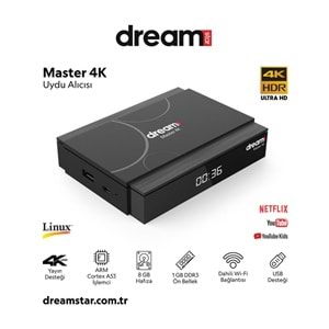 Dreamstar 4K Linux 8gb Hafıza Uydu Alıcısı Master 4K