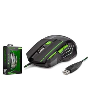 HADRON HDG30 MOUSE KABLOLU OYUN USB LEDLİ 600/3600 DPI 144CM