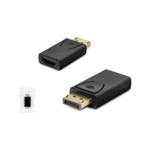 HADRON HDX1312 DISPLAY (M) TO HDMI (F) ADAPTÖR 4K 30HZ SİYAH