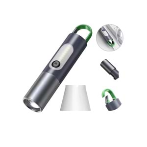 HEPU HP-836 Su Geçirmez Uzun Menzilli LED El Feneri – 5730 LED, 5V USB Şarjlı, Taşınabilir Askılı Tasarım