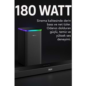 HEPU HP-TV06 Soundbar Kablosuz Ev Sinema Sistemi Stereo Hd Ses Kalitesi 100 Watt Amfi 80 Watt Soundbar Bt