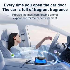 HARVOX HX-CF001 Premium Akıllı Araba Akıllı Aromaterapi Spreyi Otomatik Açma / Kapama | Araba Difüzörü Renkli Ortam Işığı ve Sis Kokusu