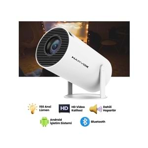 Harvox HY300 Pro Upgrade Projeksiyon Cihazı Taşınabilir Android Sistemli Wifi HDMI USB Destekli Projektör