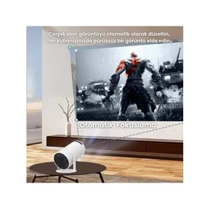 Harvox HY300 Pro Upgrade Projeksiyon Cihazı Taşınabilir Android Sistemli Wifi HDMI USB Destekli Projektör