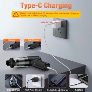 El Mini Hava Üfleyici / Araba Süpürgesi, Şarj Edilebilir LT-126A