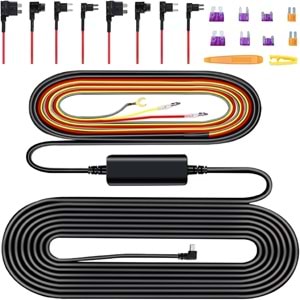 Alçak Gerilim Koruması için Çok Boyutlu, 10.5ft Tip C ile Dash Cam Hardwire Kiti, Park Modu, USB C Güç Bağlantı Noktası, 24H Park İzleme Etkinleştirir