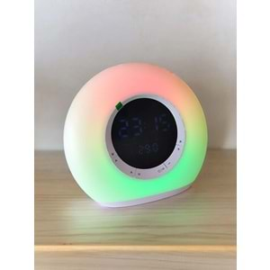 P11 BLUETOOTH HOPARLÖR ÇALAR SAAT LED SES RGB RENKLİ AMBİANS IŞIK FM MİNİ HOPARLÖR