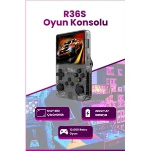 SEYUTECH R36S Oyun Konsolu Yeni Nesil El Atarisi 64GB 15.000+ Oyun 3.5inç HD Ekran