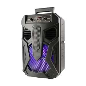 taşınabilir 8 inç üçlü kablosuz DJ arabası hoparlör RGB LED aydınlatma Bluetooth akülü Hoparlör