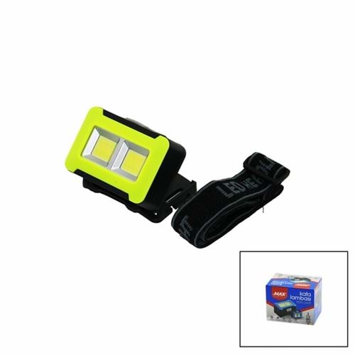 ZMAX ENERGY MAX-3148 (PİLLİ) (3W COB LED) KAFA LAMBASI FENER (3-KADEME IŞIK AYARI & FLAŞÖR ) (4.5V) (150LÜMEN)*192