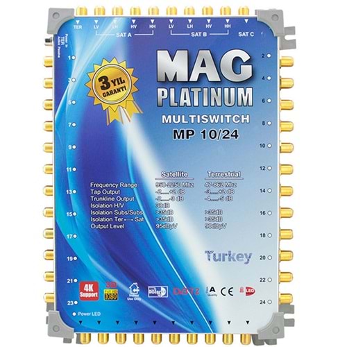 MAG PLATINUM 10*24 KASKATLI UYDU SANTRALİ