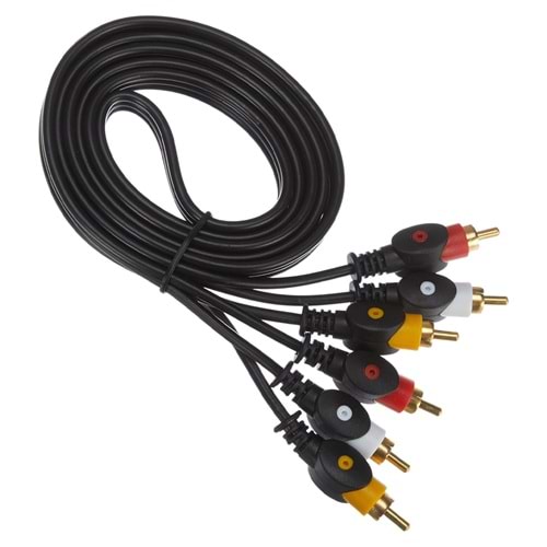 POWERMASTER PM-11587 3 RCA TOS 20 METRE KABLO VİDEO AUDİO STEREO SES