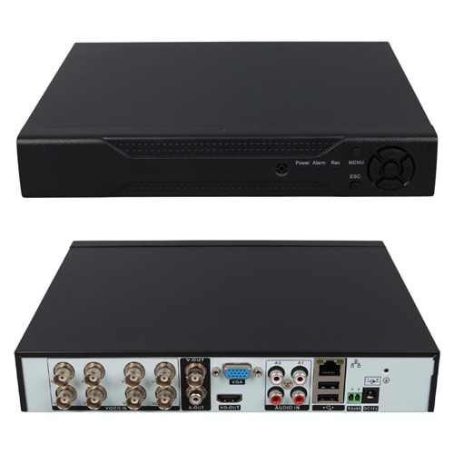 POWERMASTER PM-12181 8 KANAL 5MP DESTEKLİ 1080N AHD/ANALOG/TVI/CVI XMEYE DVR/XXVR KAYIT CİHAZI