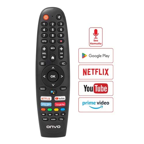 ONVO-PROFİLO-SABA SES KOMUTLU LCD TV KUMANDA